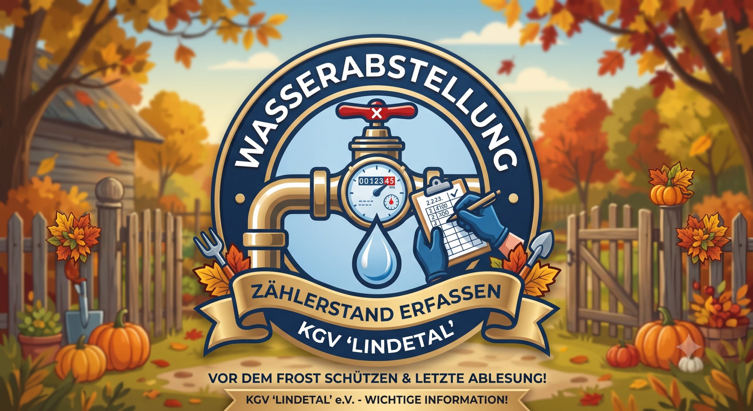 🚰 Wichtige Information: Wasserabstellung & Termine zur Wasserablesung 2026 ❄️